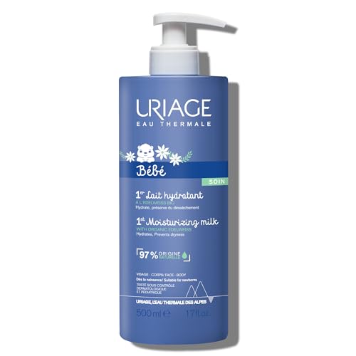 Uriage Baby Daily Face & Body Moisturizing Lotion, Nourishes & Soothes Skin