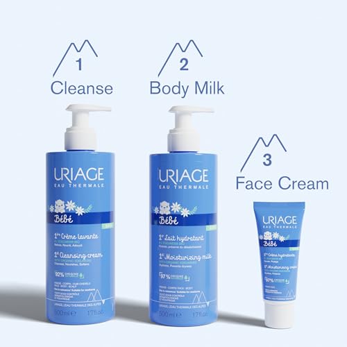 Uriage Baby Daily Face & Body Moisturizing Lotion, Nourishes & Soothes Skin