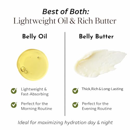 Pregnancy Belly Balm & Body Oil Set for Stretch Mark Care