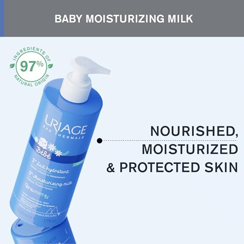 Uriage Baby Daily Face & Body Moisturizing Lotion, Nourishes & Soothes Skin