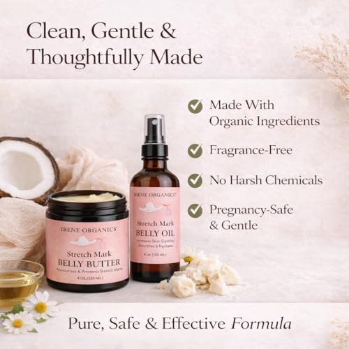 Pregnancy Belly Balm & Body Oil Set for Stretch Mark Care