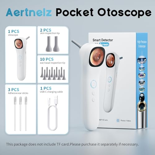 1080P Ear Camera Otoscope with Screen & LED Lights