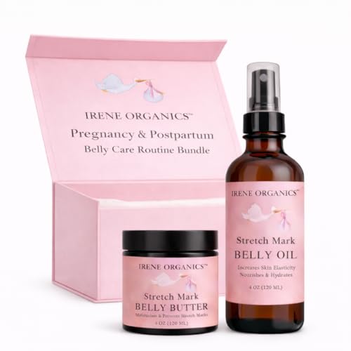 Pregnancy Belly Balm & Body Oil Set for Stretch Mark Care