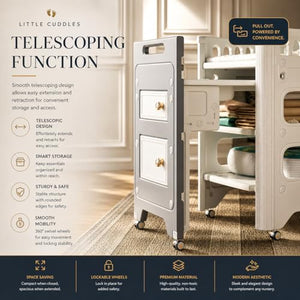 Heavy-Duty Baby Changing Table with Storage & Adjustable Height