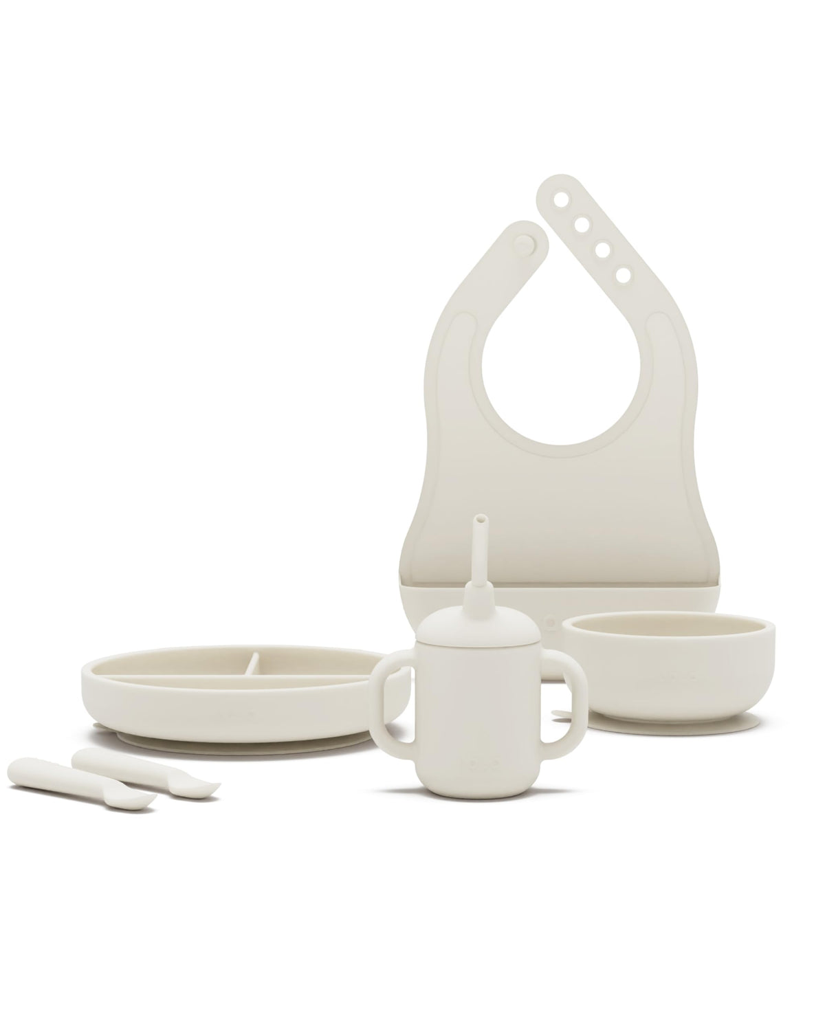 Lalo First Bites Full Kit, 6-Piece Non-Toxic Silicone Baby Feeding Set