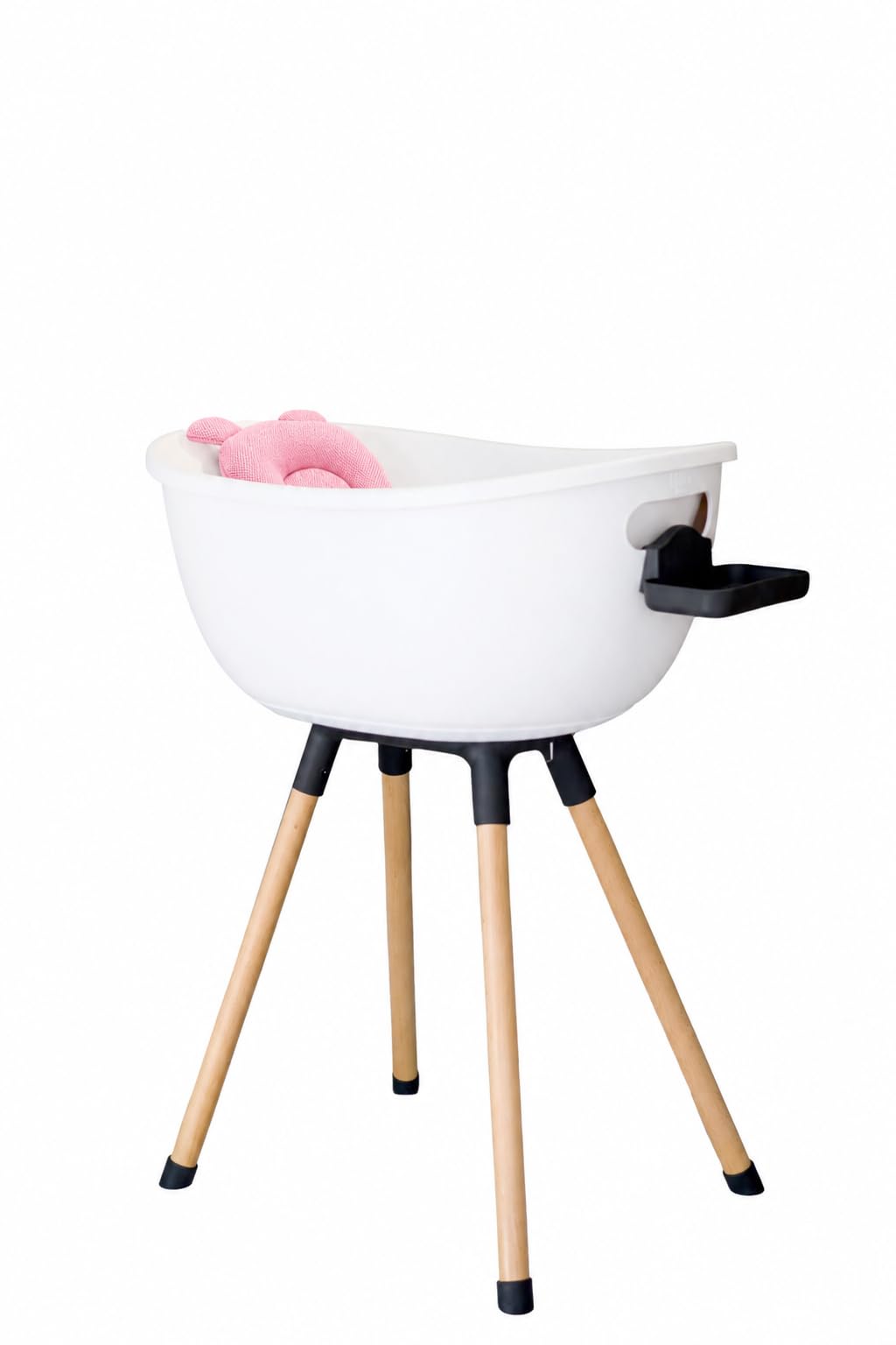 3-Stage Convertible Baby Bathtub with Wooden Stand