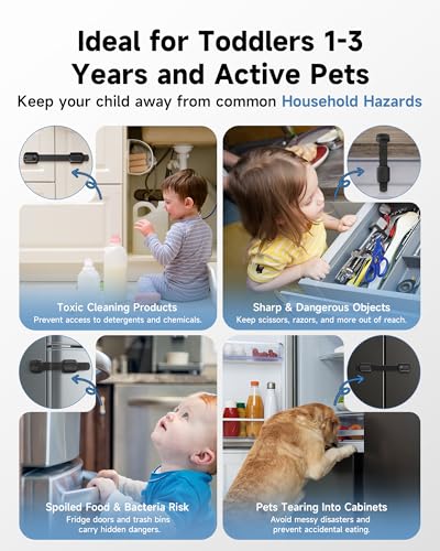 Adhesive Baby Safety Locks for Cabinets & Drawers