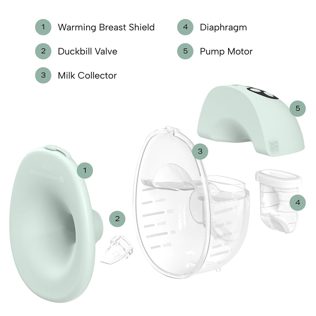 Warming Wearable Breast Pump Set