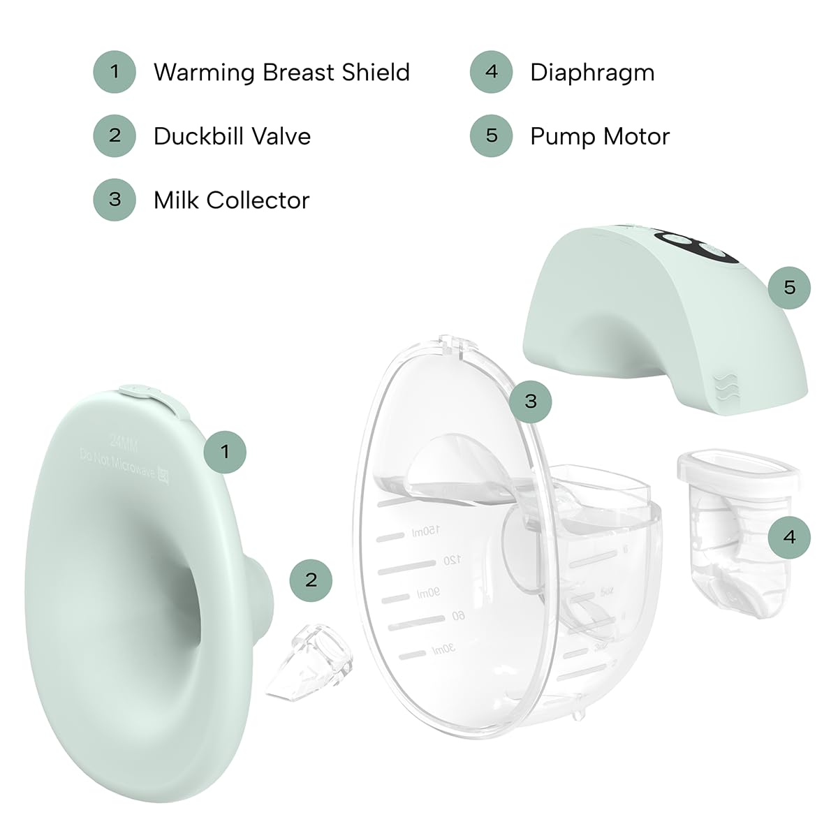 Warming Wearable Breast Pump Set