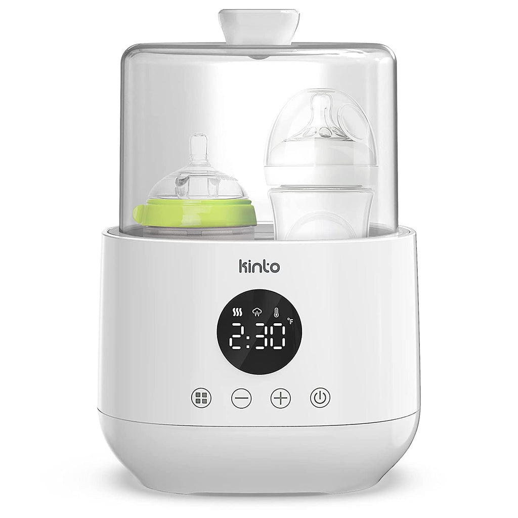 Double Bottle Warmer and Sterilizer, BaDouble Baby Bottle Warmer & Sterilizer with Keep Warm Modeby Bottle Warmer for Breastmilk and Formula, Fast Heating with Adjustable Timer, Keep Warm Mode