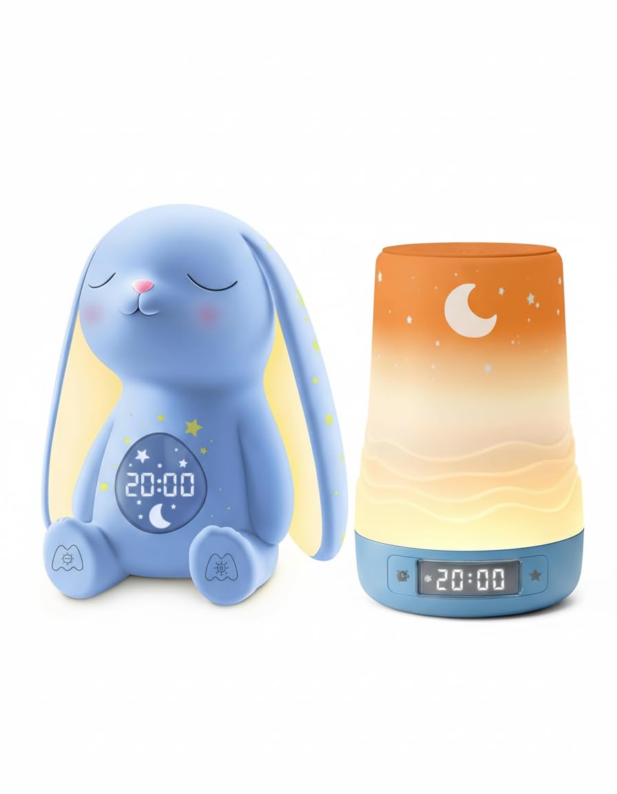 Baby White Noise Sound Machine & Night Light with Cry Detection