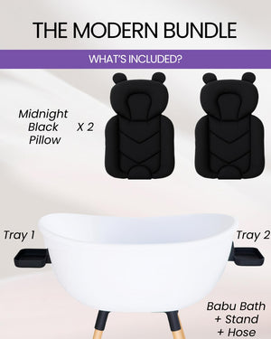 3-Stage Convertible Baby Bathtub with Wooden Stand