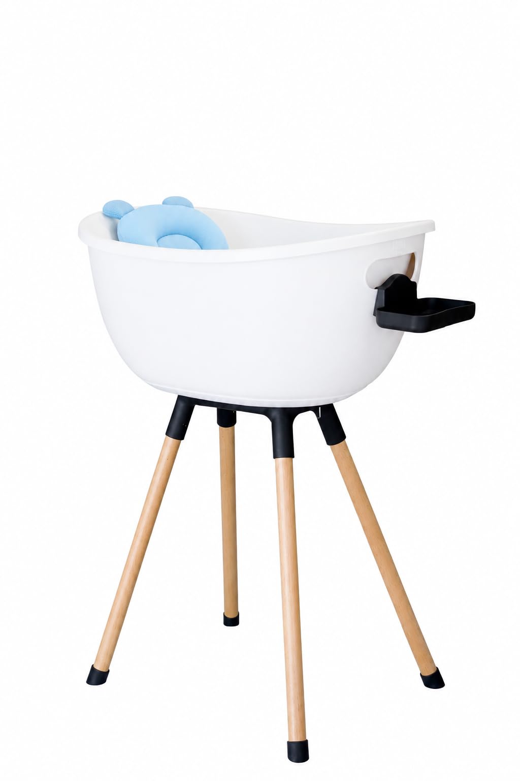 3-Stage Convertible Baby Bathtub with Wooden Stand