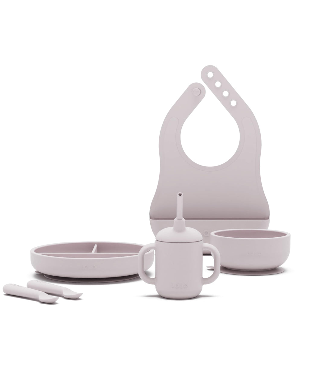 Lalo First Bites Full Kit, 6-Piece Non-Toxic Silicone Baby Feeding Set