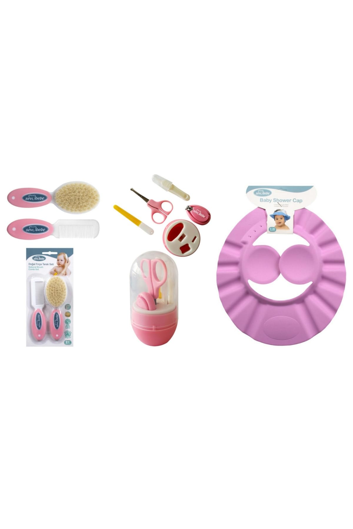 Baby Hair Brush, Comb & Nail Care Grooming Set