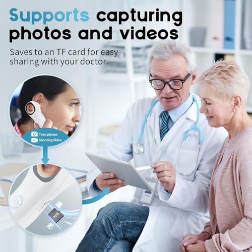 1080P Ear Camera Otoscope with Screen & LED Lights