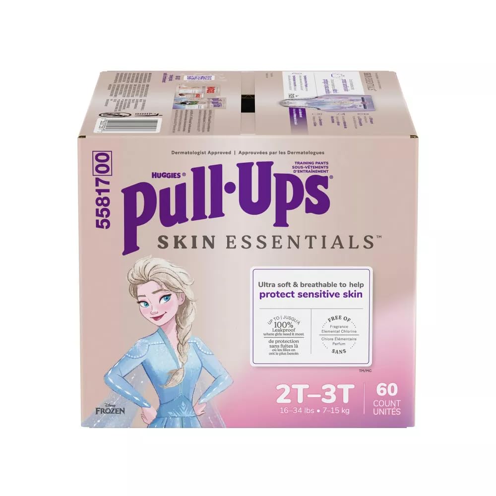 Pull-Ups Girls' Skin Essentials Luxury Training Pants - Size 2T-3T – 60ct White