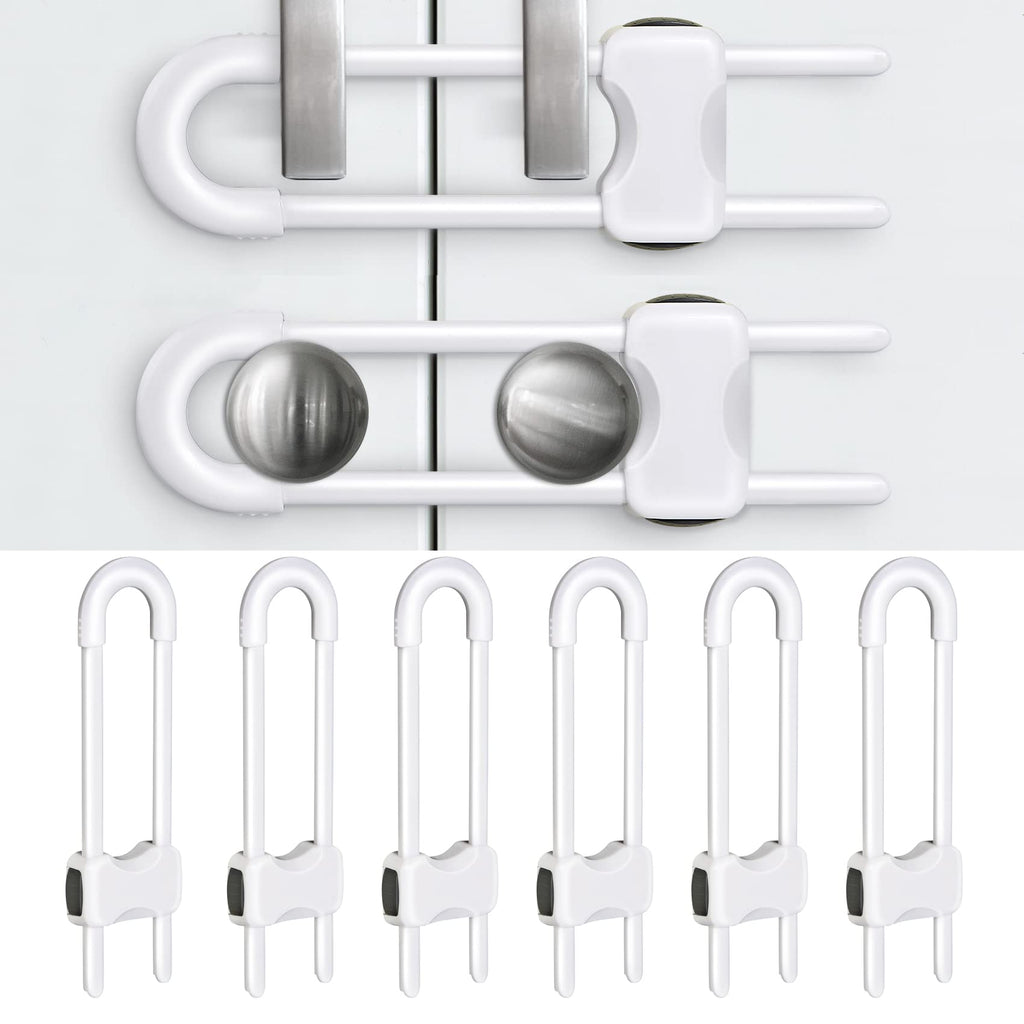 Adjustable U-Shaped Child Safety Cabinet Locks