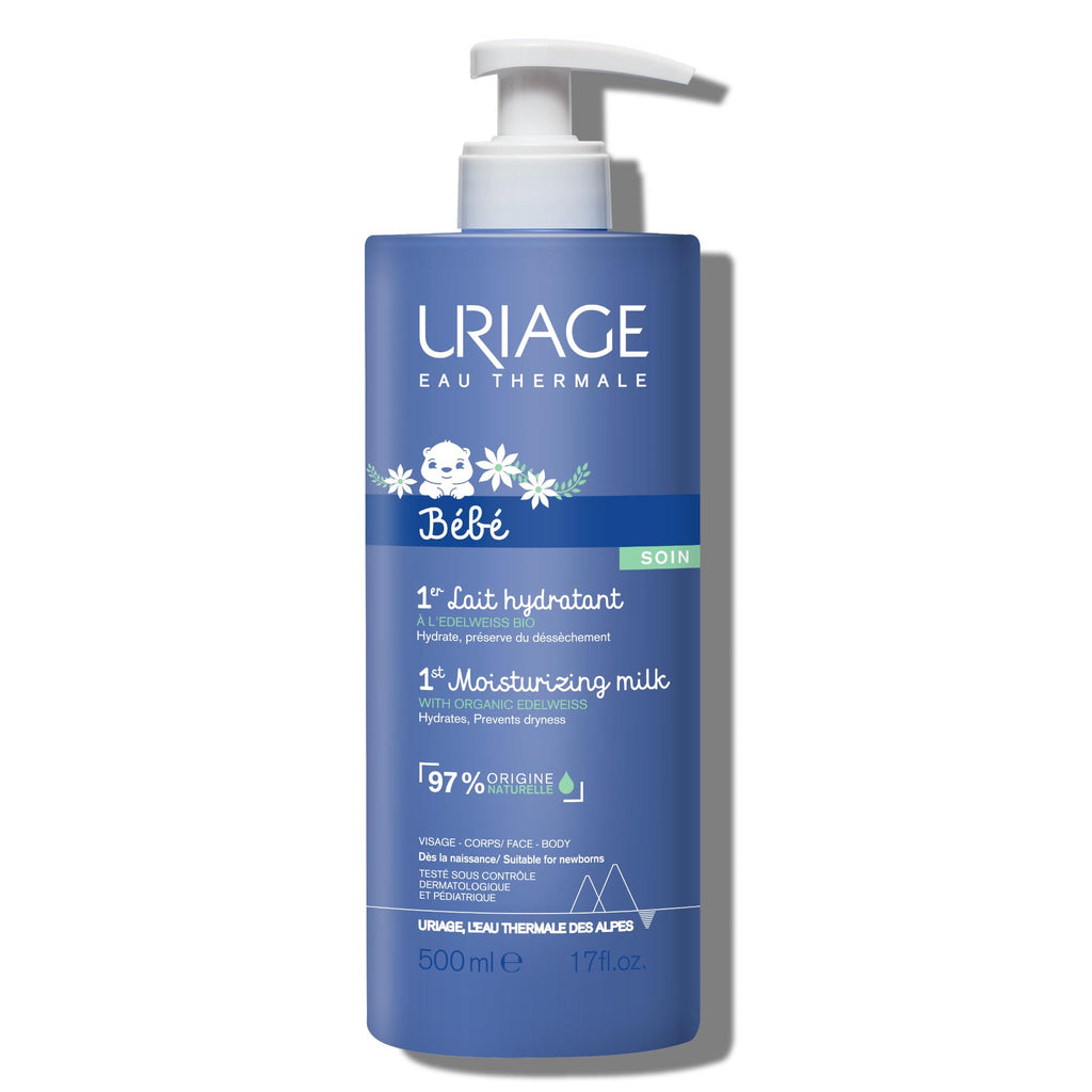 Uriage Baby Daily Face & Body Moisturizing Lotion, Nourishes & Soothes Skin