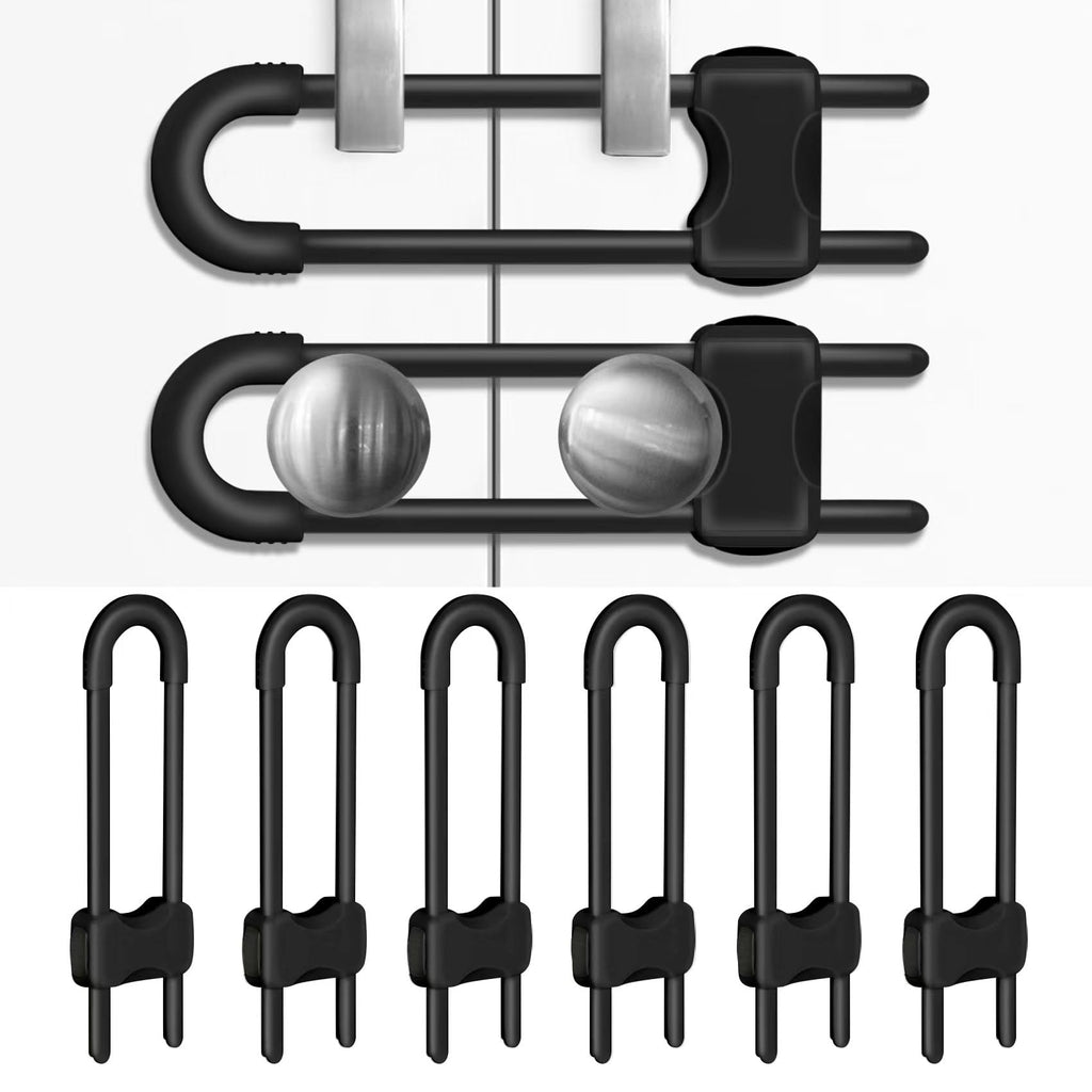 Adjustable U-Shaped Child Safety Cabinet Locks