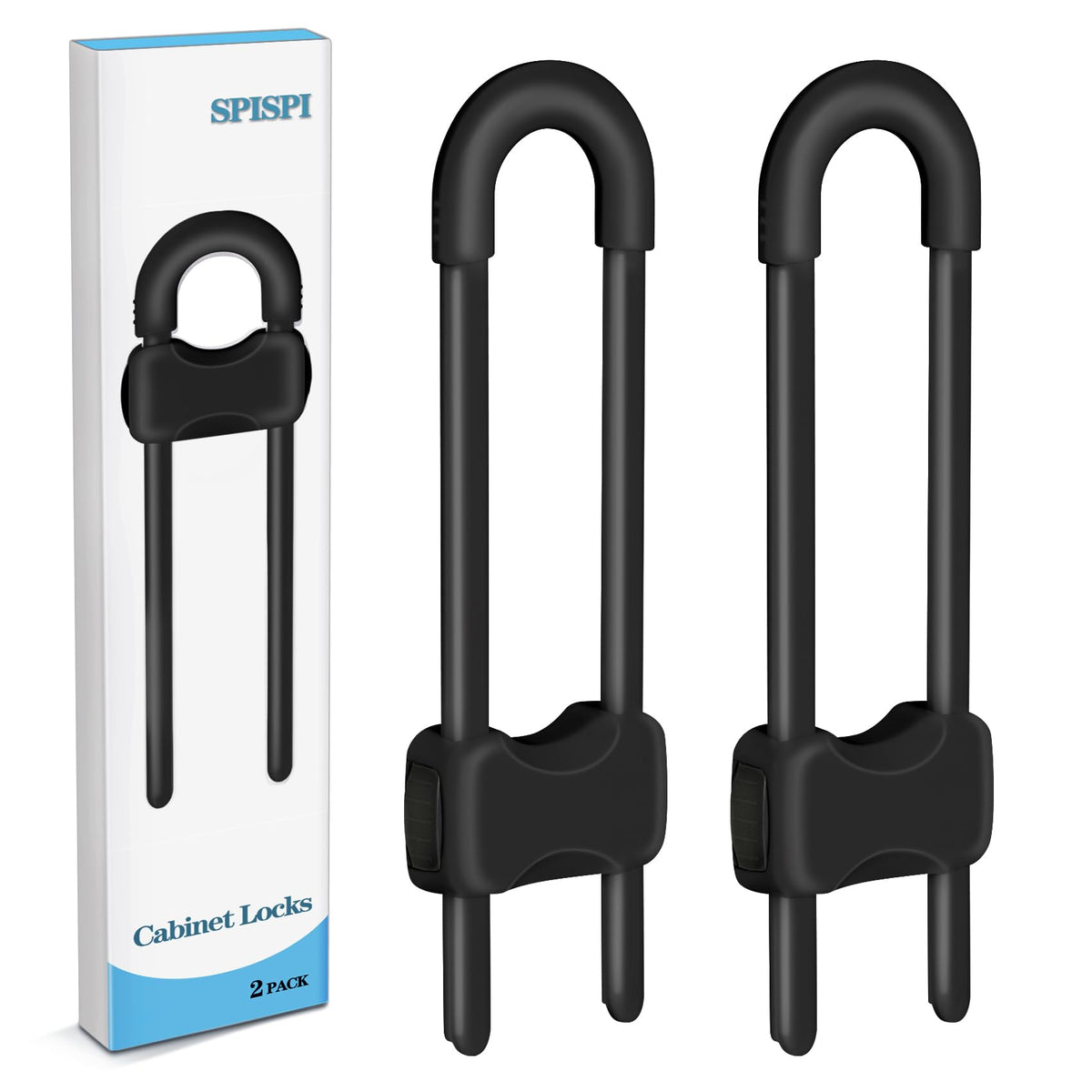 Adjustable U-Shaped Child Safety Cabinet Locks