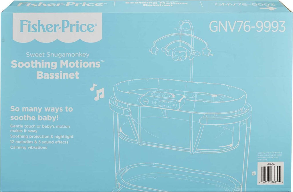 Soothing Motion Baby Bassinet with Light Projection