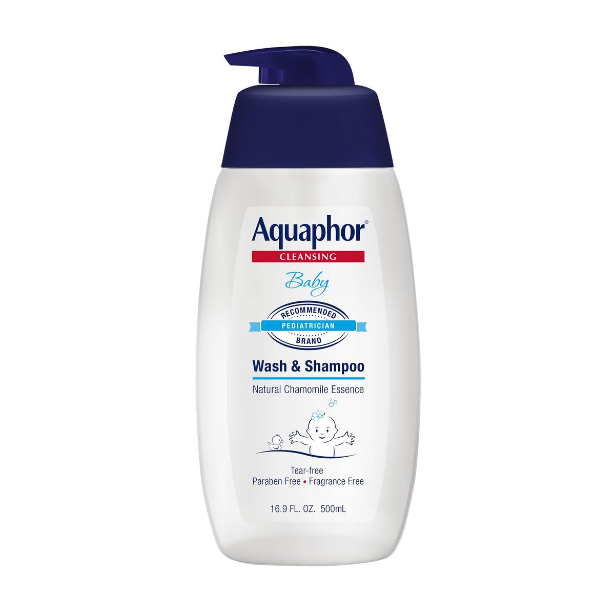 Aquaphor Baby Cleansing Wash And Shampoo 16 Ounce Pump (500Ml) (6 Pack)