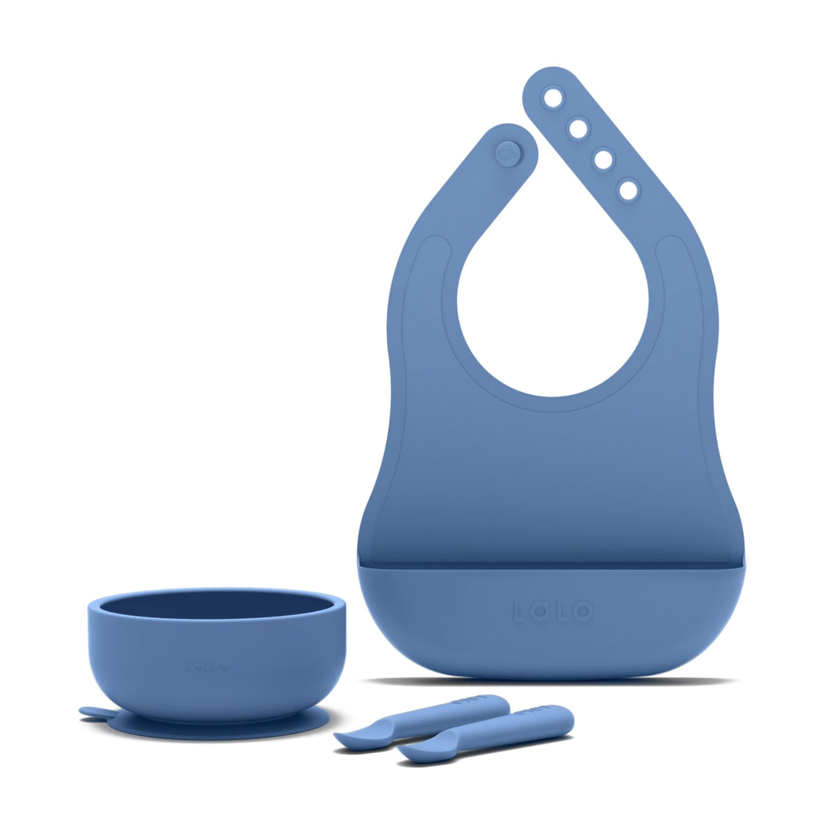 Lalo First Bites Full Kit, 6-Piece Non-Toxic Silicone Baby Feeding Set