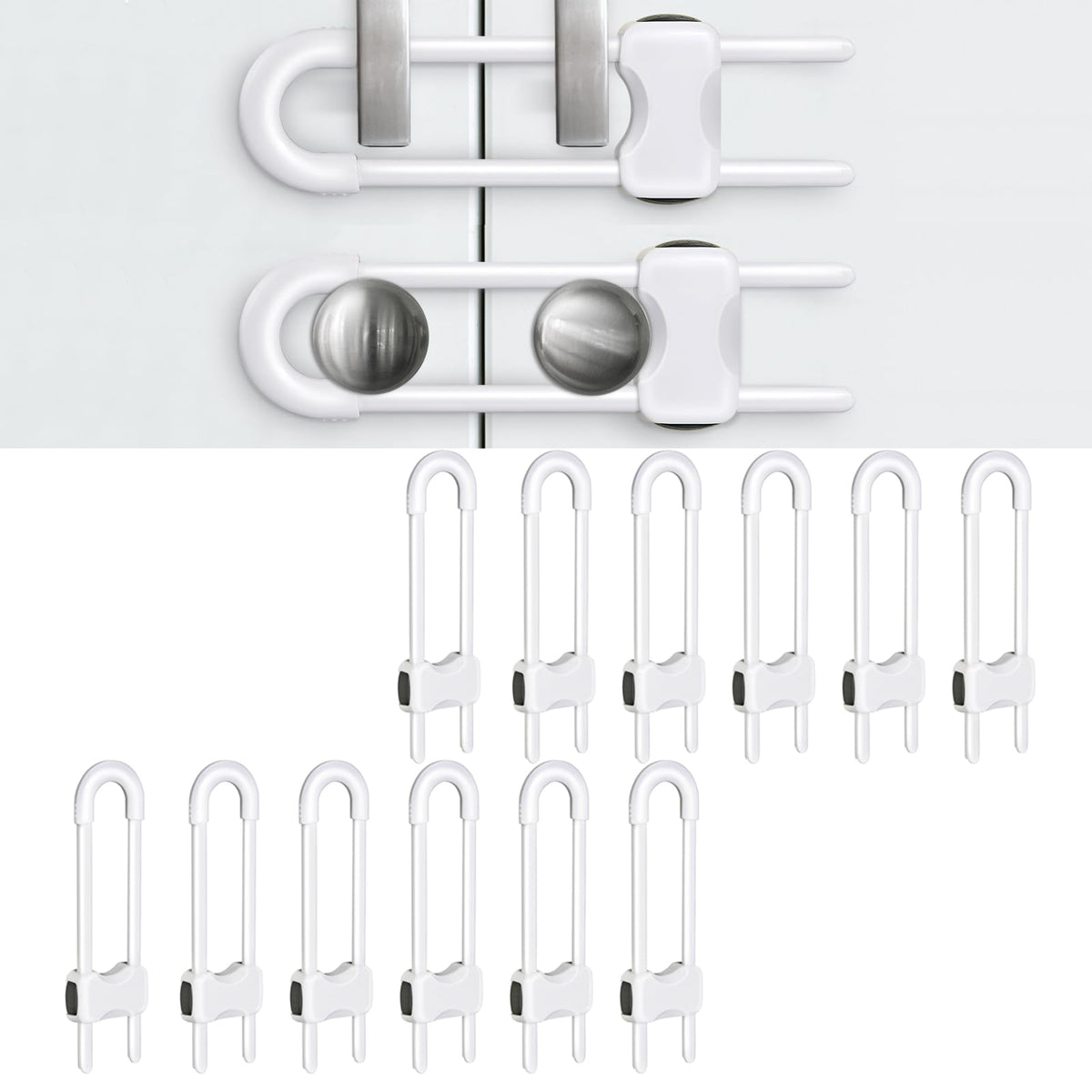 Adjustable U-Shaped Child Safety Cabinet Locks