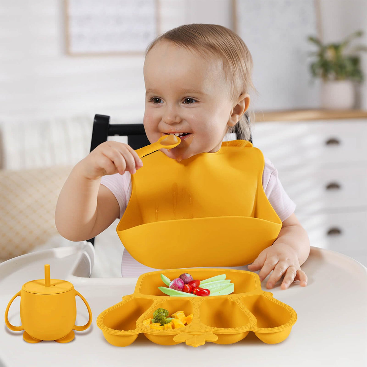 Silicone Baby Feeding Set 10 Pcs Baby Led Weaning Supplies Newborn Gift