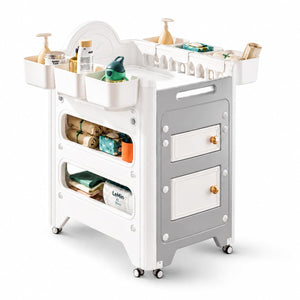Heavy-Duty Baby Changing Table with Storage & Adjustable Height
