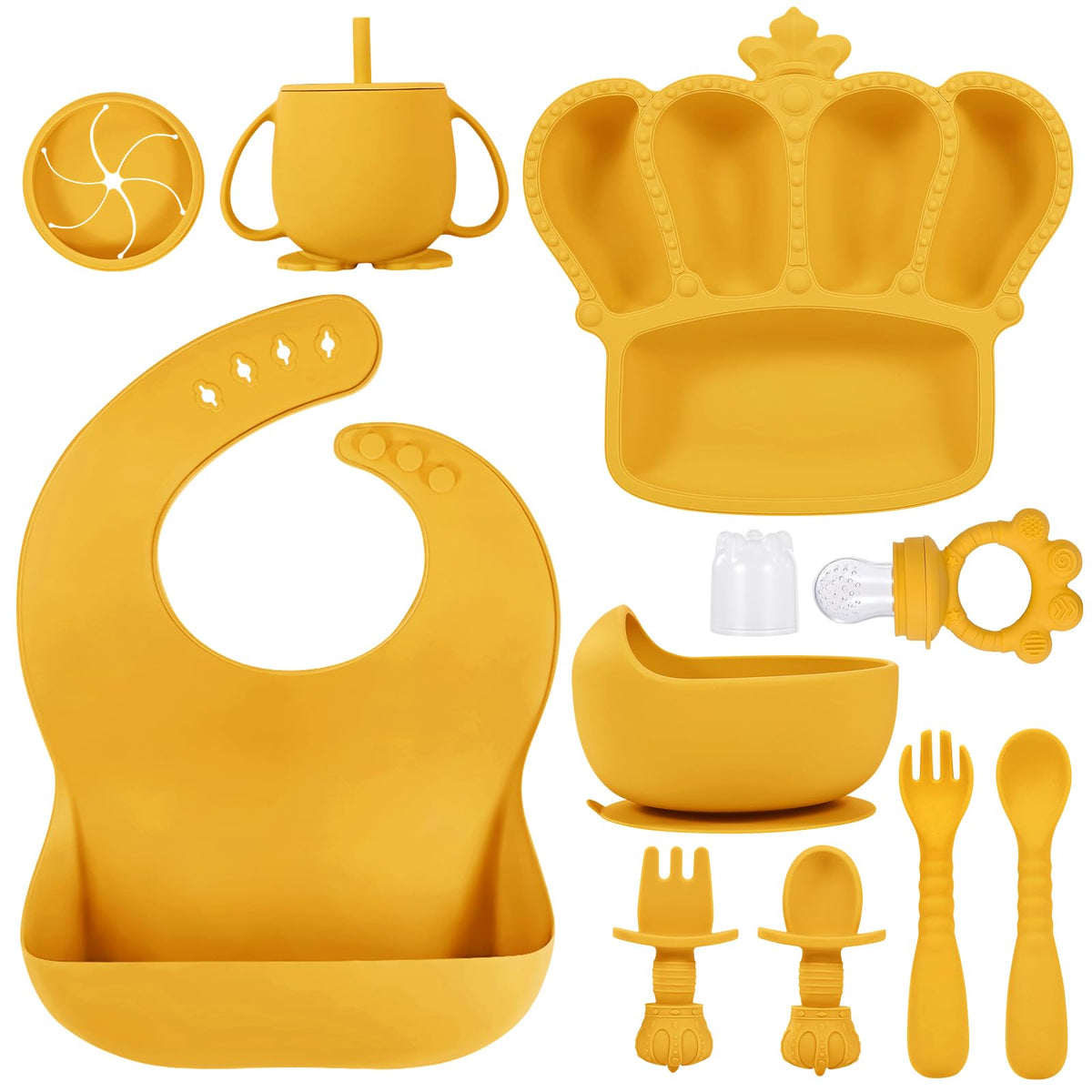 Silicone Baby Feeding Set 10 Pcs Baby Led Weaning Supplies Newborn Gift