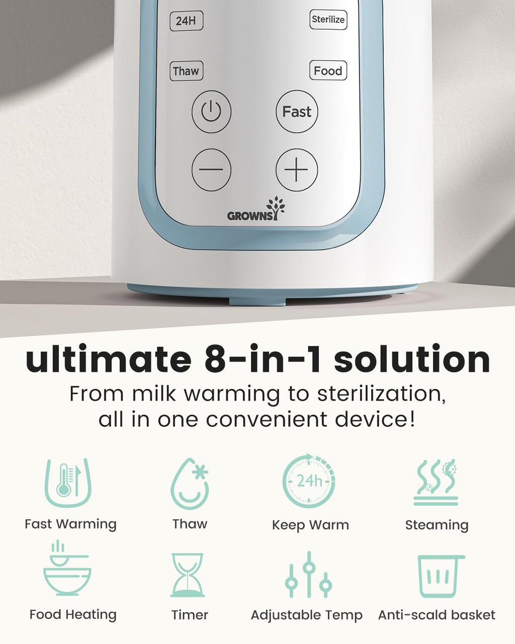 GROWNSY Bottle Warmer,Baby Bottle Warmer for Breastmilk