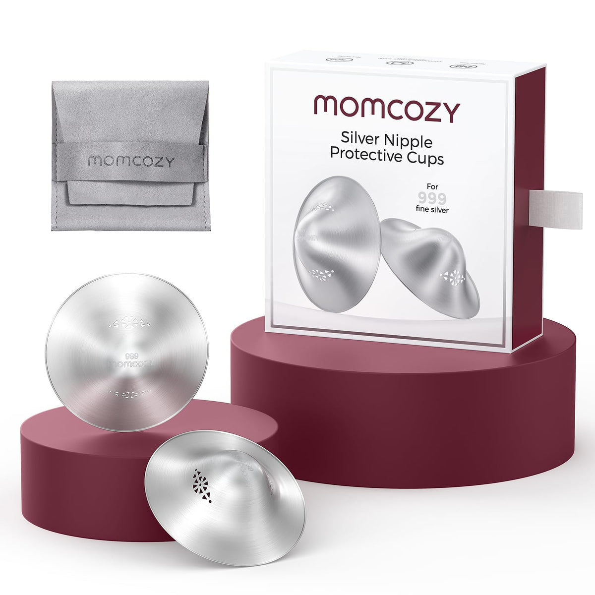 Momcozy 999 Silver Nursing Cups Regular