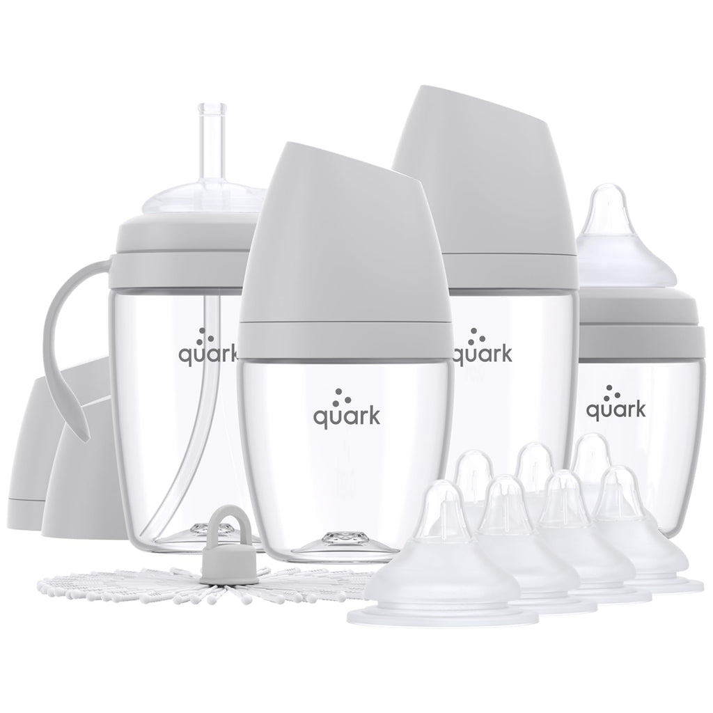 Hybrid Baby Bottle Feeding Set with Anti-Colic Nipples & Sippy Cup Kit