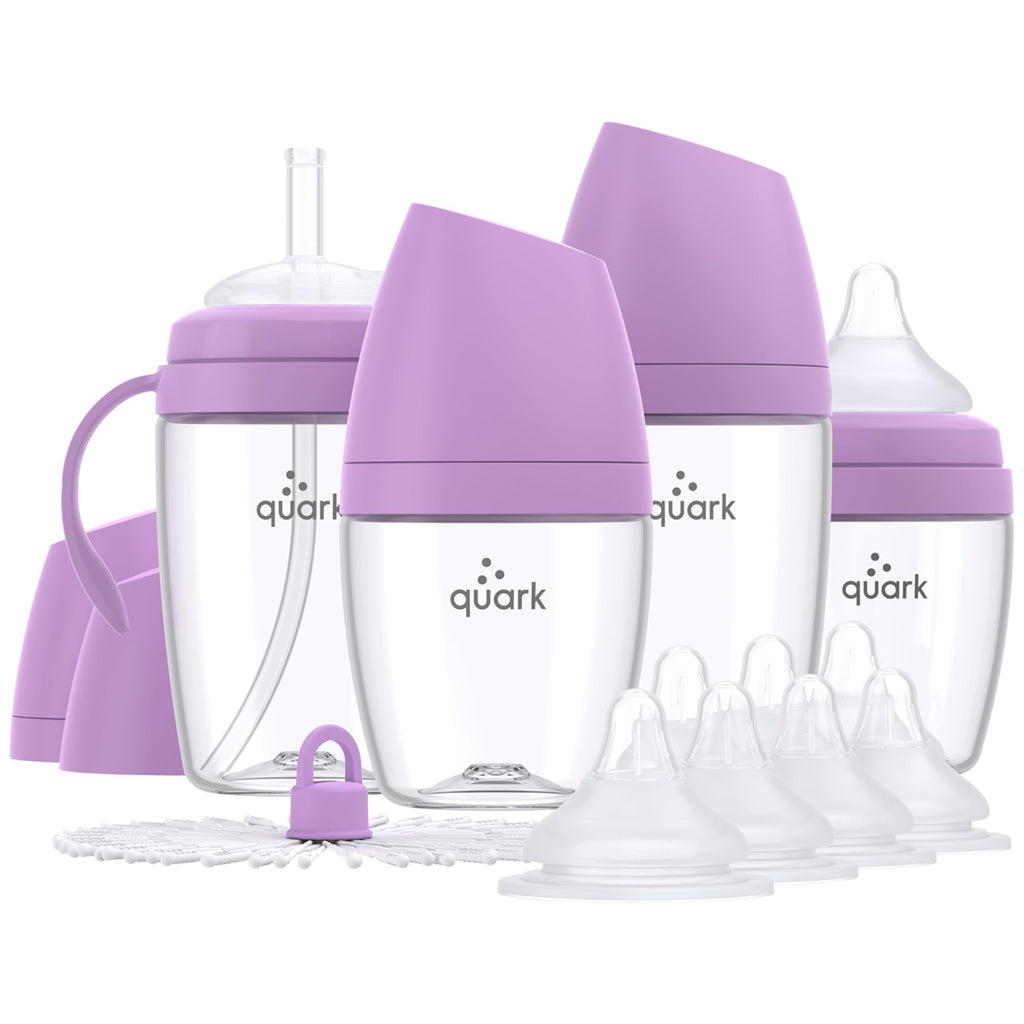 Hybrid Baby Bottle Feeding Set with Anti-Colic Nipples & Sippy Cup Kit
