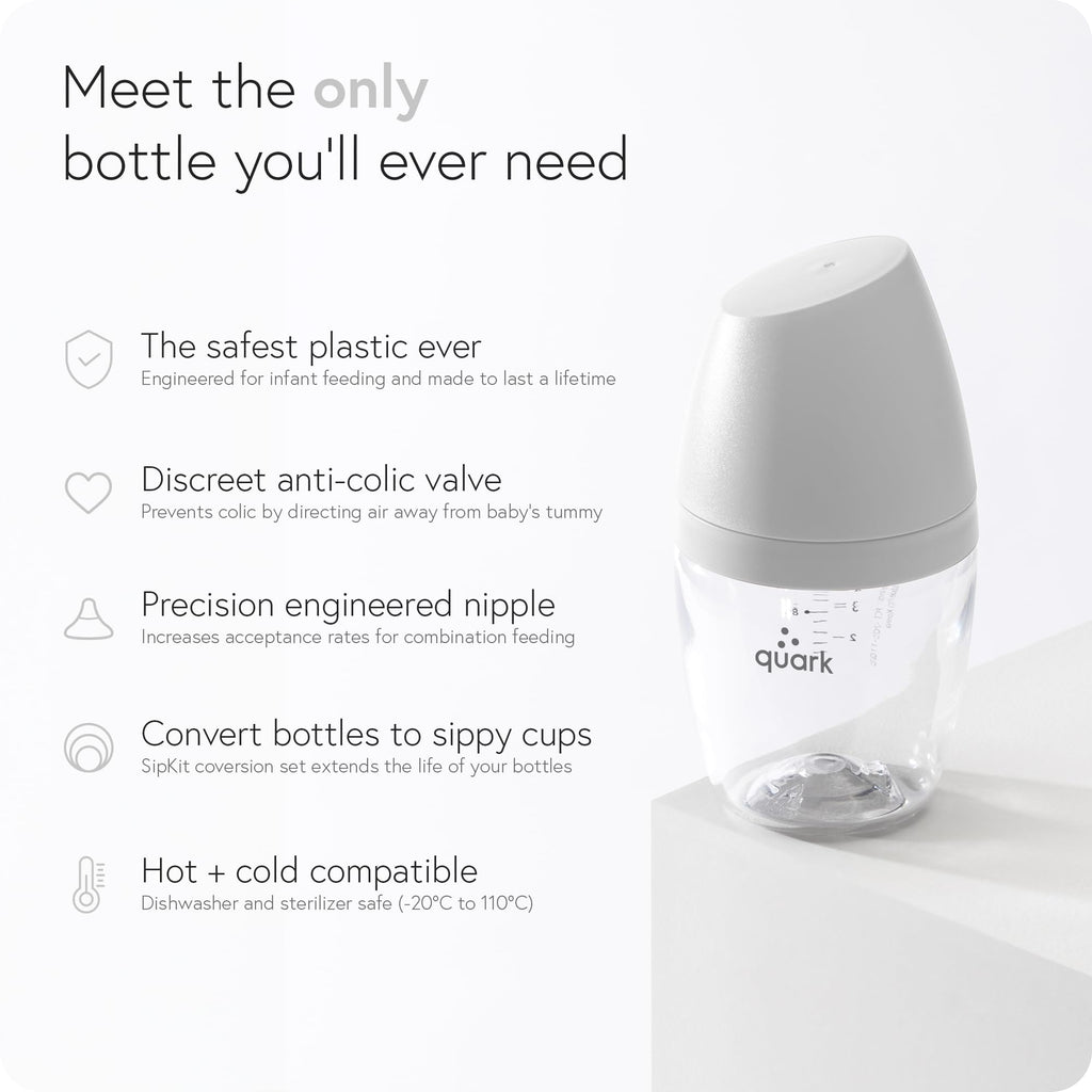 Hybrid Baby Bottle Feeding Set with Anti-Colic Nipples & Sippy Cup Kit