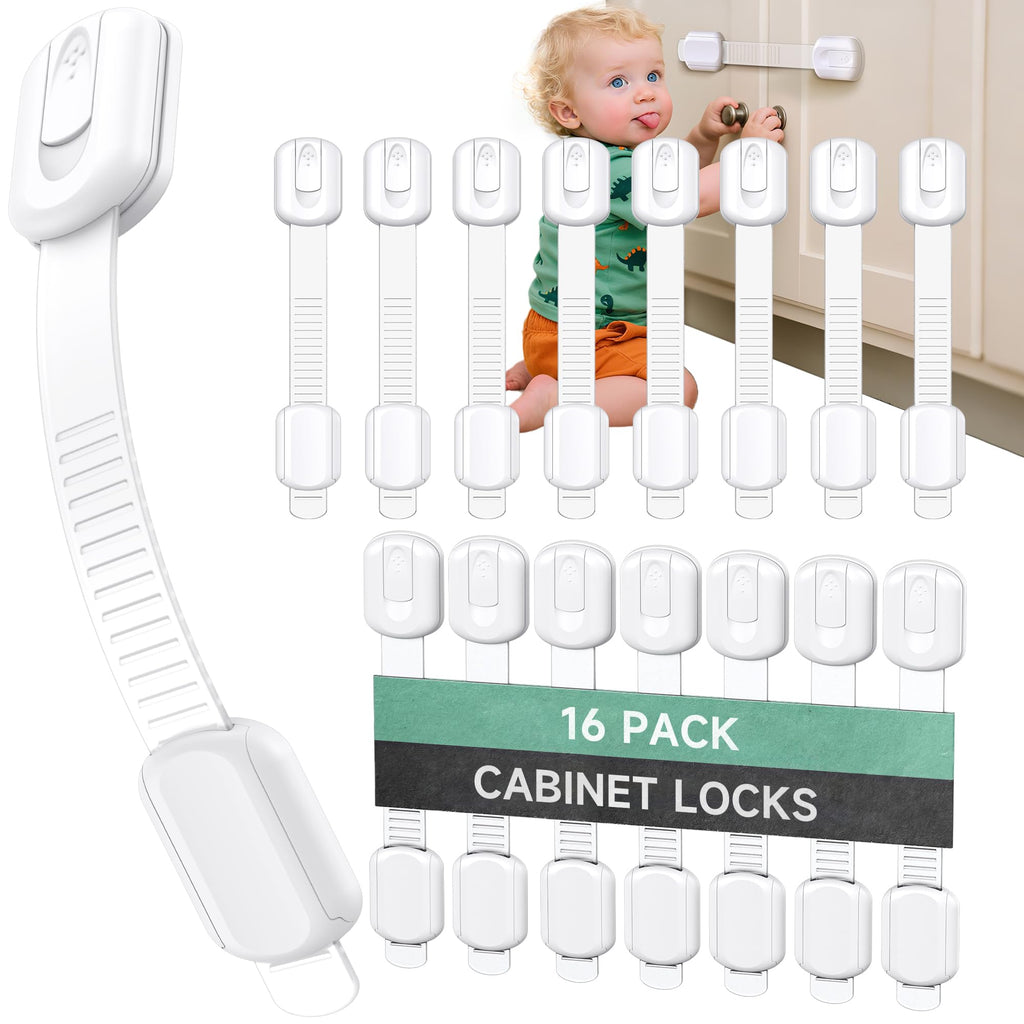 Adhesive Baby Safety Locks for Cabinets & Drawers