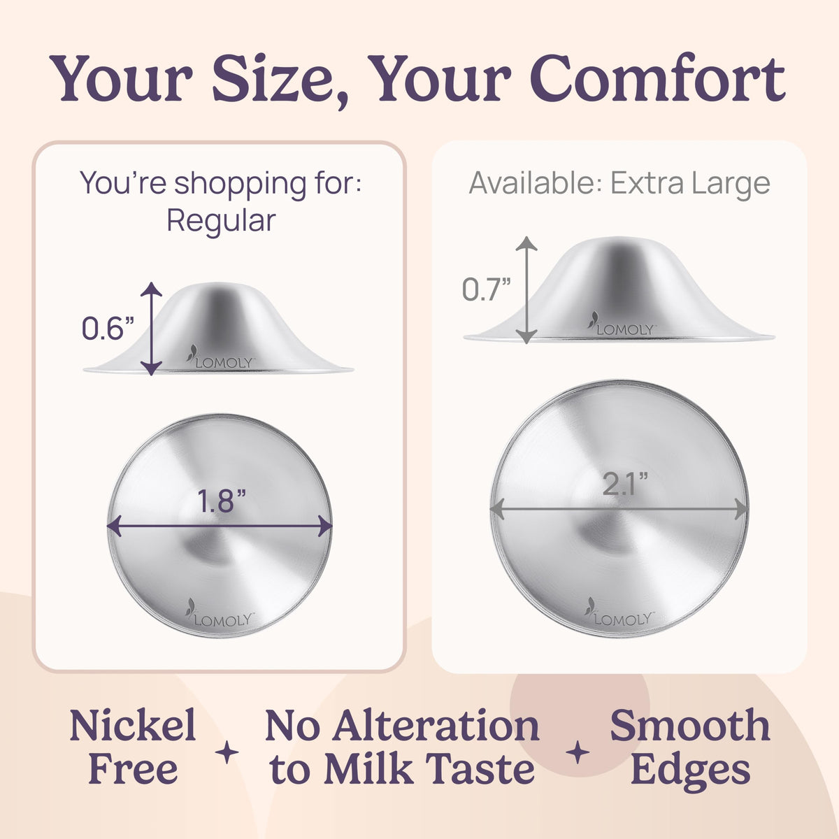 999 Silver Nursing Cups & Breast Shields for Breastfeeding