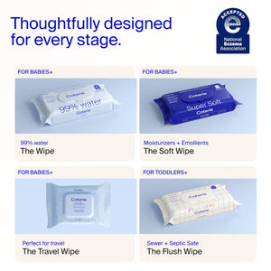 Sensitive Skin Baby Wipes, 99% Water, Unscented & Hypoallergenic