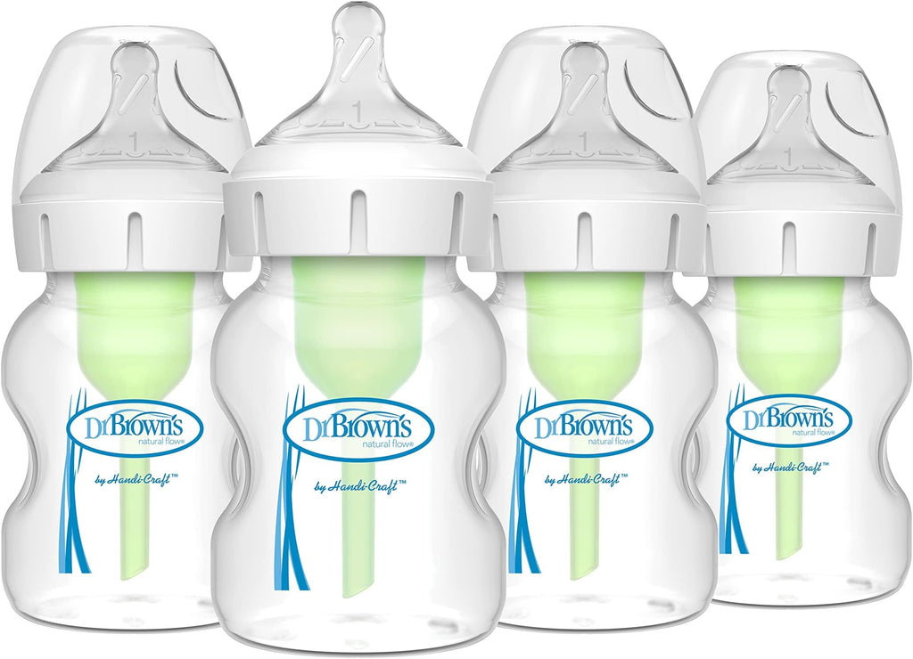 Dr. Brown's Natural Flow Anti-Colic Options+ Wide-Neck Baby Bottles