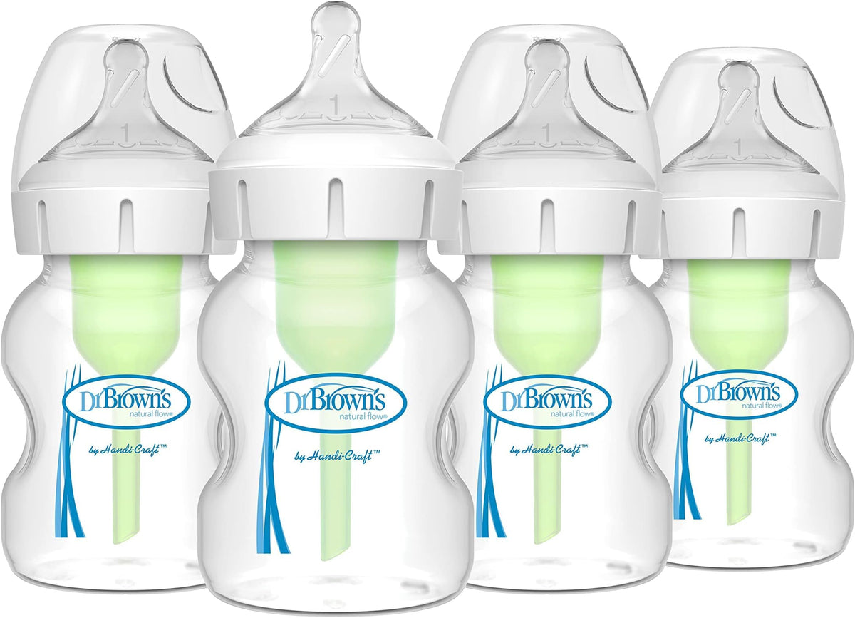Dr. Brown's Natural Flow Anti-Colic Options+ Wide-Neck Baby Bottles