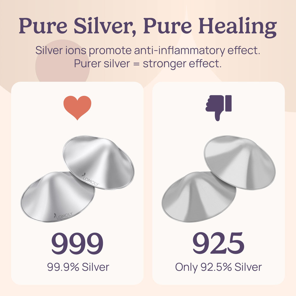 999 Silver Nursing Cups & Breast Shields for Breastfeeding