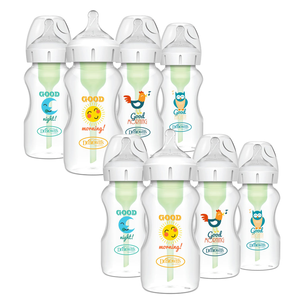 Dr. Brown's Natural Flow Anti-Colic Options+ Wide-Neck Baby Bottles