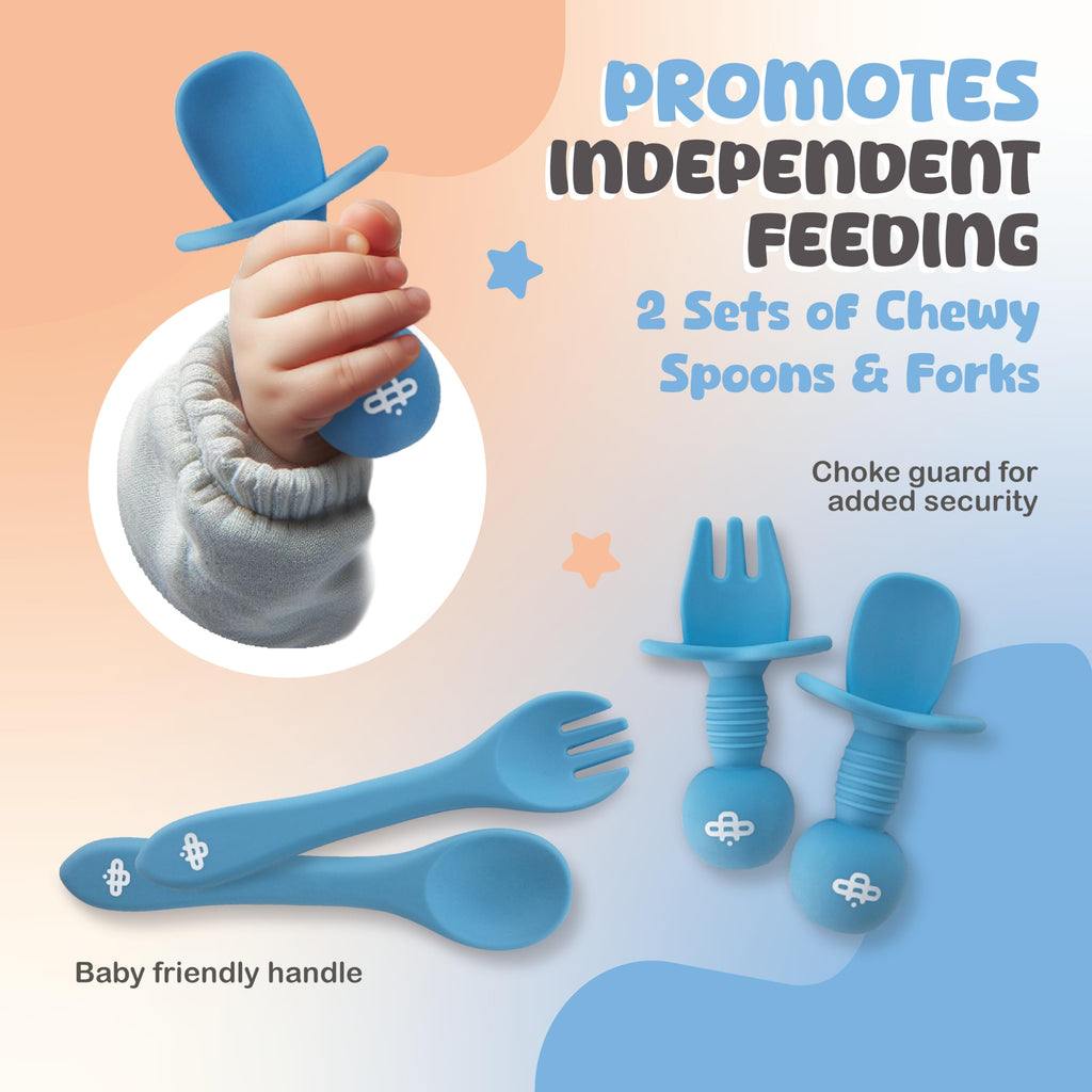 Silicone Baby Feeding Set for First Foods & Baby-Led Weaning