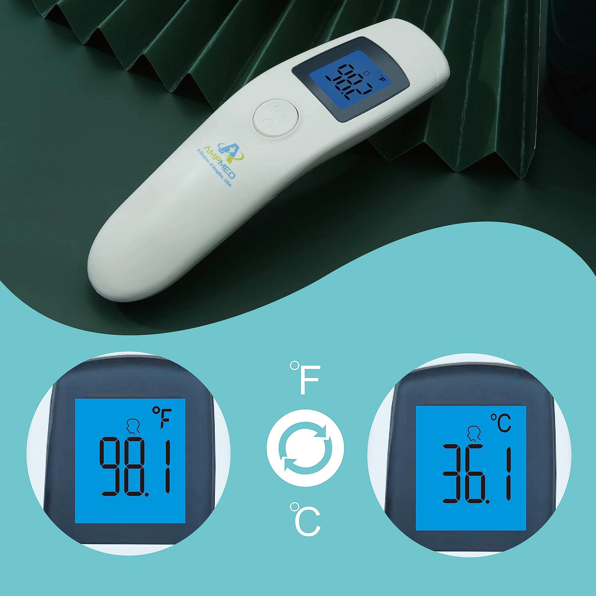 Non-Contact Digital Forehead Thermometer for Kids & Adults