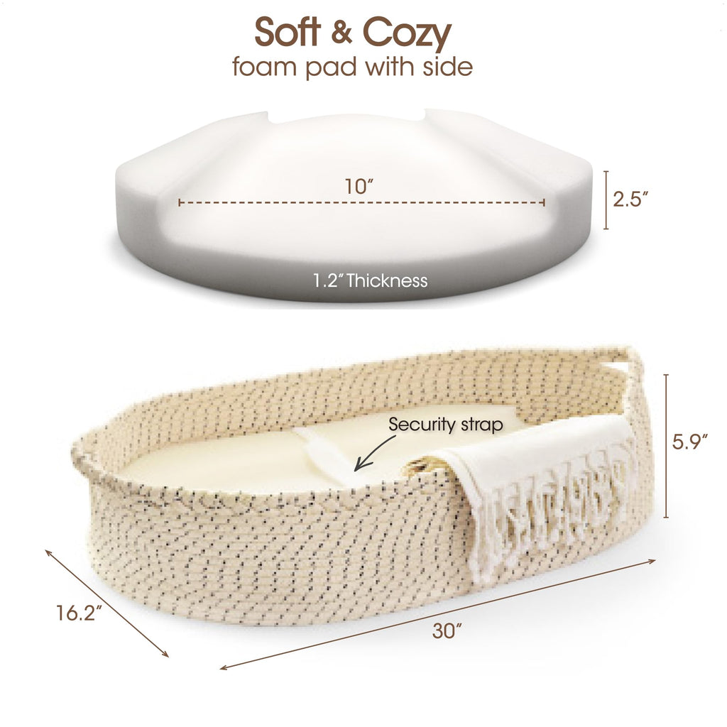 Soft Waterproof Baby Changing Basket with Portable Pad