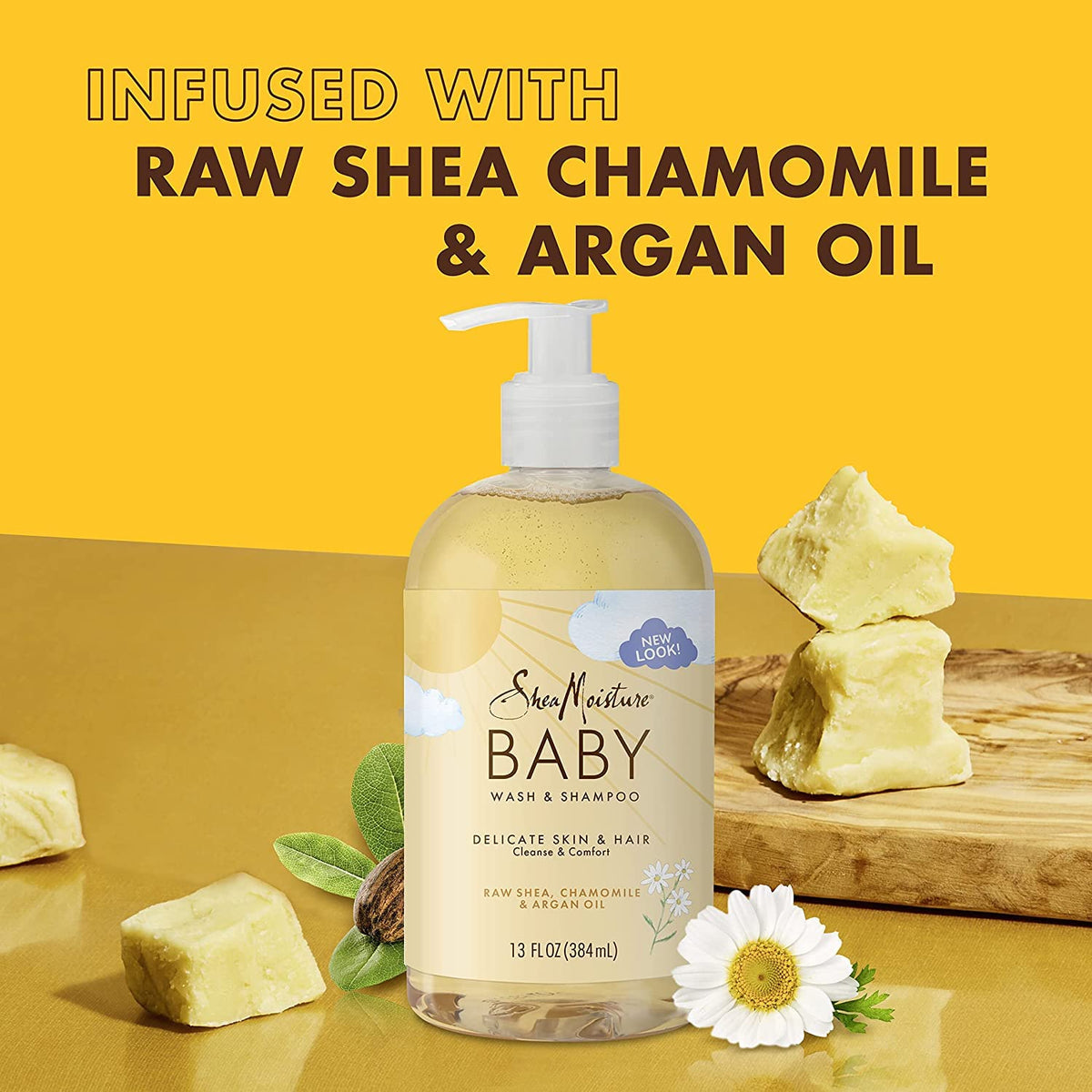 Shea Moisture Baby Chamomile & Argan Wash Shampoo Oil Pack