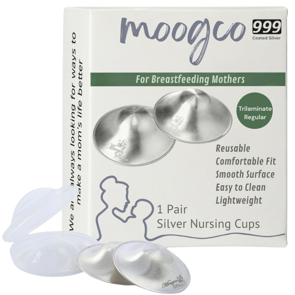 Silver Nursing Cups for Breastfeeding & Nipple Protection