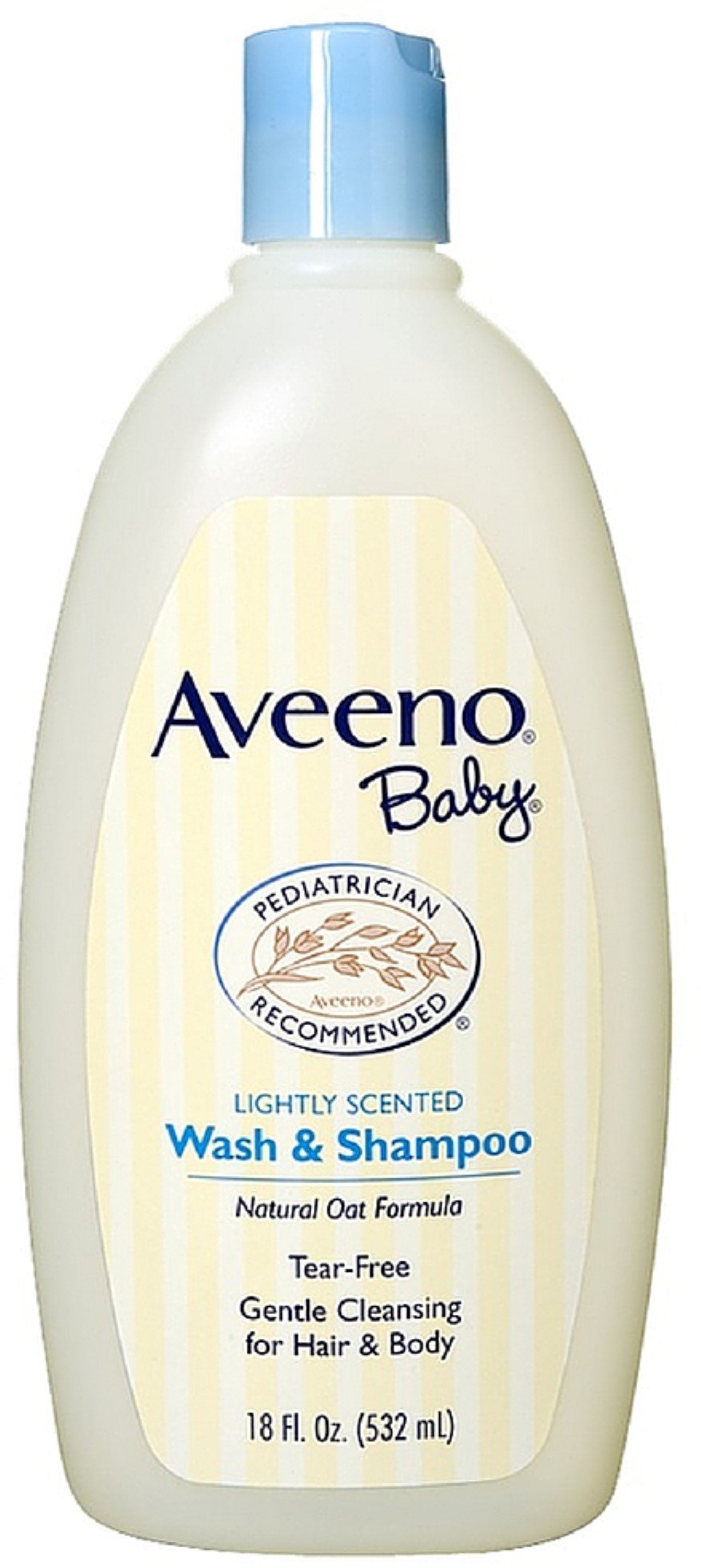 AVEENO Baby Wash & Shampoo, Lightly Scented 18 oz (10 Pack)